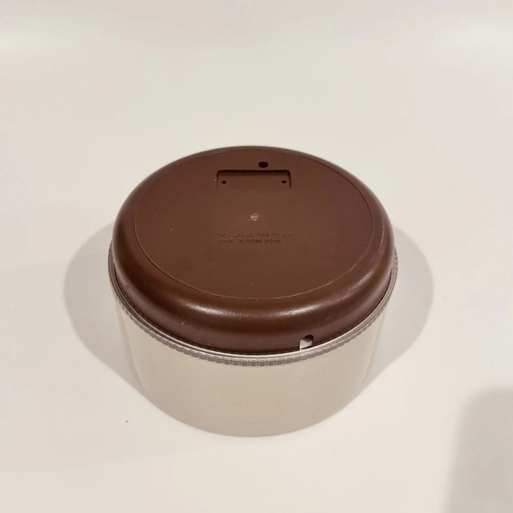Vintage‎ Countertop Covered Kitchen Scale Brown & Tan Made in Hong Kong